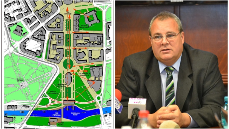 Stefan Sandu, PDL, proiect de milioane de euro: vrem inchiderea traficului in fata Catedralei si largirea Begai! Imagine