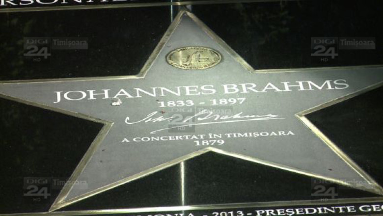 Stelele muzicienilor lumineaza la Timisoara! Ultima dezvelita, cea a Johannes Brahms Imagine