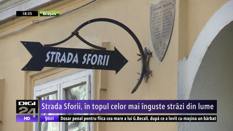 Strada Sforii, in topul celor mai inguste strazi din lume  Imagine