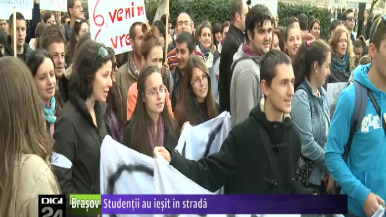 Studentii au protestat in strada Imagine