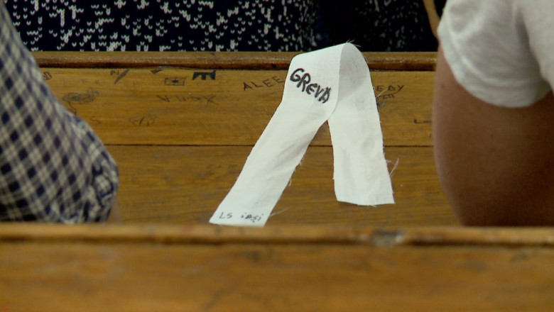 Studentii de la Universitatea "Al. I Cuza", in greva japoneza Imagine