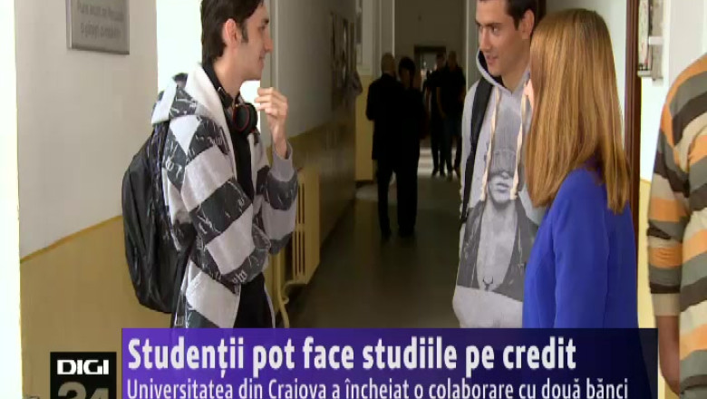 Studentii pot face studiile pe credit. Universitatea din Craiova a incheiat un parteneriat cu doua banci Imagine