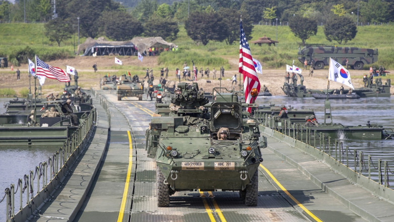 SUA, Coreea de Sud si Japonia au inceput exercitii militare comune. Reactia Coreei de Nord: „Le va aduce inevitabil rezultate negative” Imagine