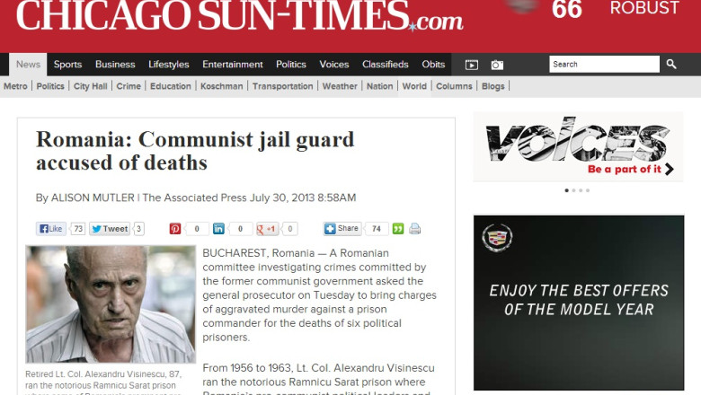 Subiectul Alexandru Visinescu, dezbatut in presa internationala Imagine