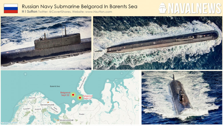 Submarinul nuclear rusesc Belgorod a fost gasit. Imagini din satelit cu locul unde se afla acum Imagine