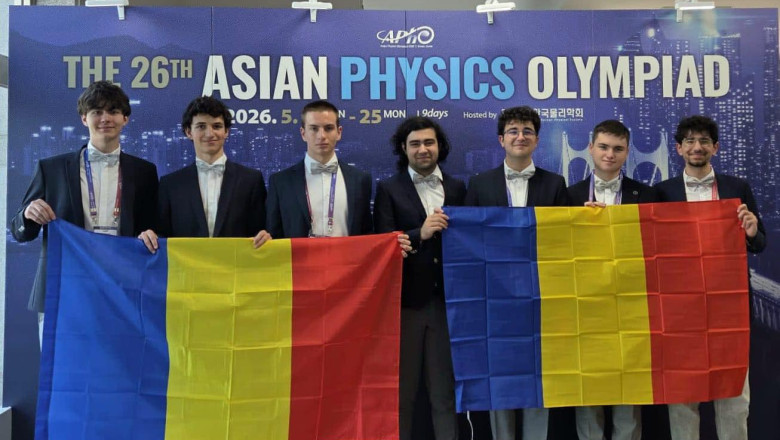 Succes pentru elevii romani la Olimpiada Asiatica de Fizica 2026: trei medalii de argint, trei de bronz si o mentiune de onoare