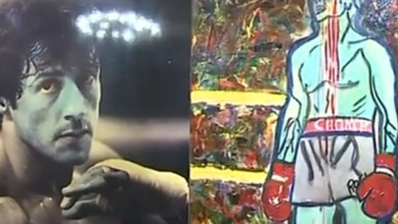 Sylvester Stallone isi expune tablourile in Rusia Imagine