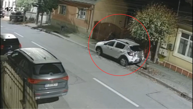 Tanar cautat de Politie, dupa ce a vandalizat 11 masini intr-o singura noapte, pe o strada din Dej Imagine