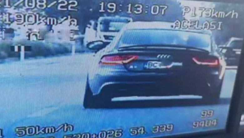 Tanar prins de doua ori intr-o zi cand circula cu viteza in localitate. Prima data cu 114 km/ora, a doua oara cu 190 km/h Imagine