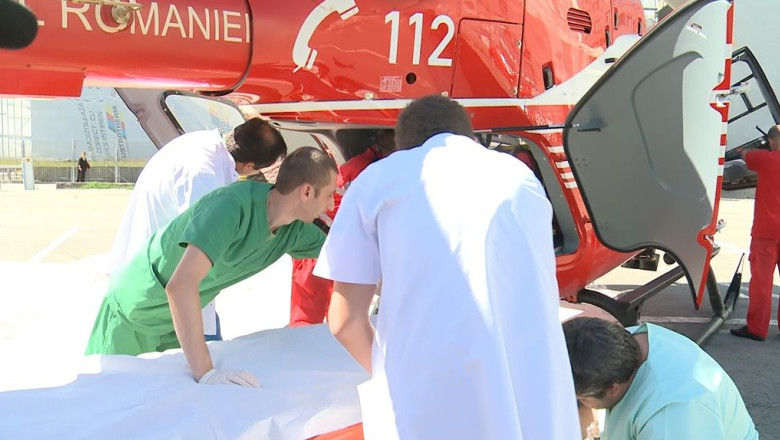 Tanar, ranit in Muntii tarcu. A fost adus cu elicopterul la Spitalul Judetean din Timisoara Imagine