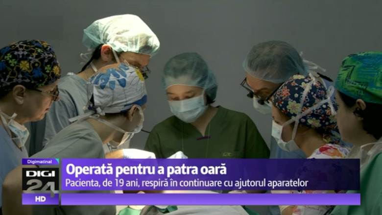 Tanara aflata in coma dupa trei interventii chirurgicale intr-o singura zi a fost operata pentru a patra oara Imagine