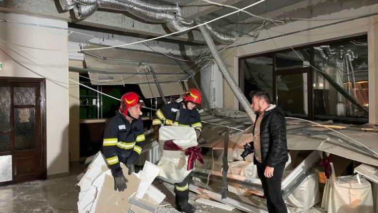 Tavanul unui restaurant din Braila s-a prabusit peste zeci de nuntasi care petreceau Imagine
