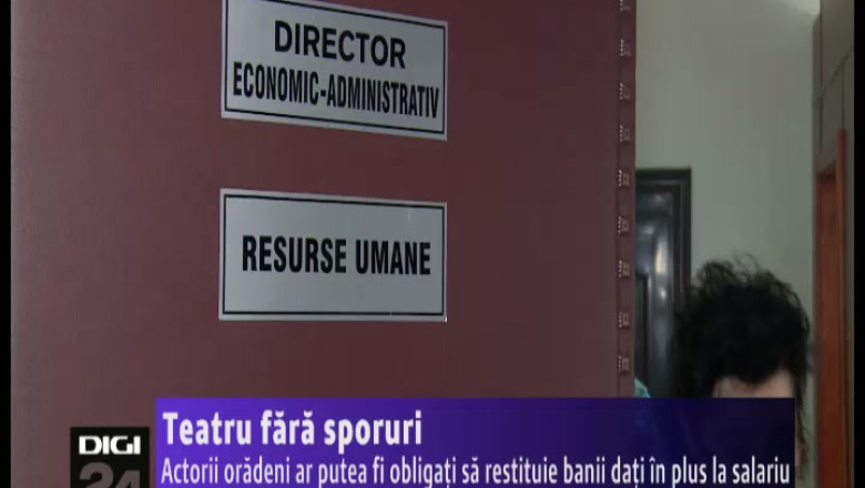Teatru fara sporuri. Actorii oradeni ar putea fi obligati sa restituie banii dati in plus la salariu Imagine