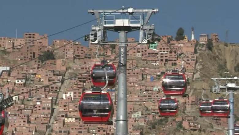 Telegondola la 4.000 de metri altitudine Imagine