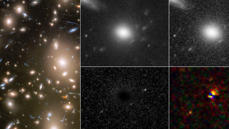 Telescopul Hubble a surprins in detaliu explozia unei stele de 500 de ori mai mare decat Soarele, de acum 11 miliarde de ani Imagine