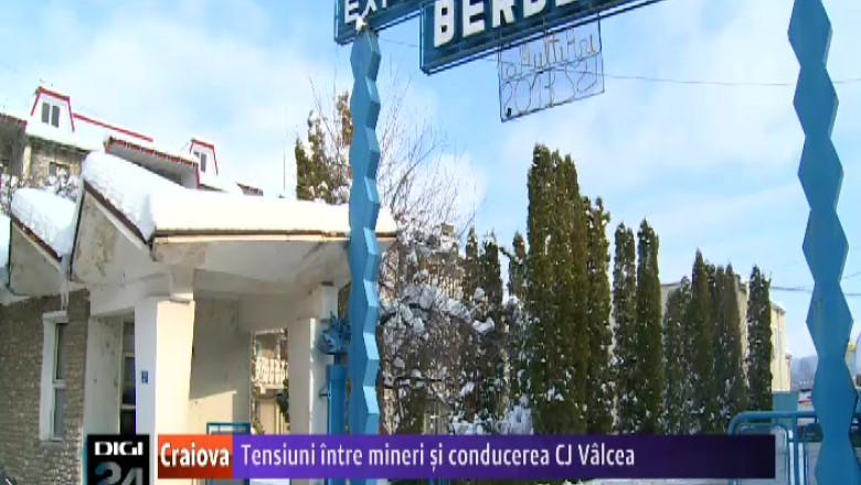Tensiuni intre mineri si conducerea Consiliului Judetean Valcea Imagine