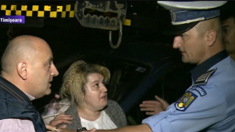 Timisoara. Gravida, in lupta cu angajatii firmei de tractari auto Imagine