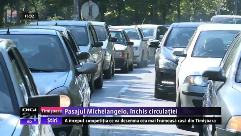 Timisoara: inchiderea intersectiei Michelangelo pune la incercare nervii soferilor Imagine