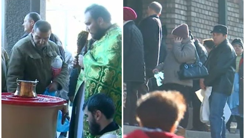 Timisoara: la coada la apa sfintita, pe o temperatura de primavara Imagine