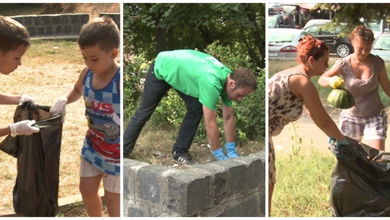 Timisoara: parc plin de gunoaie, resuscitat de voluntari Imagine