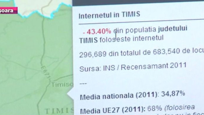 Timisul, in top, la gradul de folosire al internetului. 43,40% dintre locuitori navigheaza in mediul online Imagine
