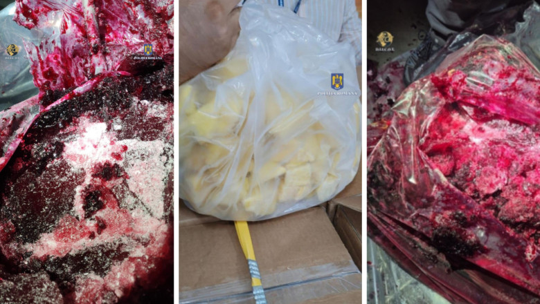 Tone de cocaina au fost descoperite in Portul Constanta. Drogurile erau ascunse in fructe congelate Imagine