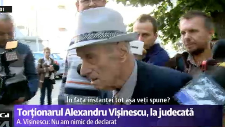 Tortionarul comunist, la judecata. Alexandru Visinescu, din nou agresiv cu jurnalistii  Imagine