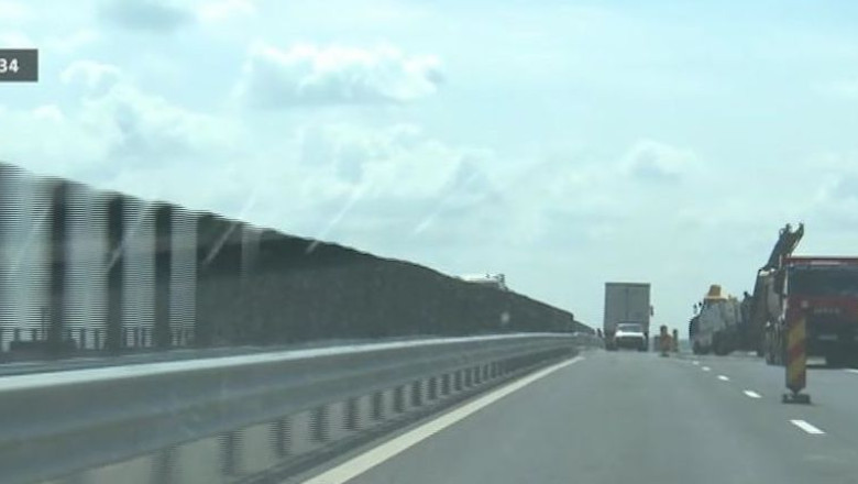 Tot cu restrictii de viteza pe autostrada amanarilor Imagine