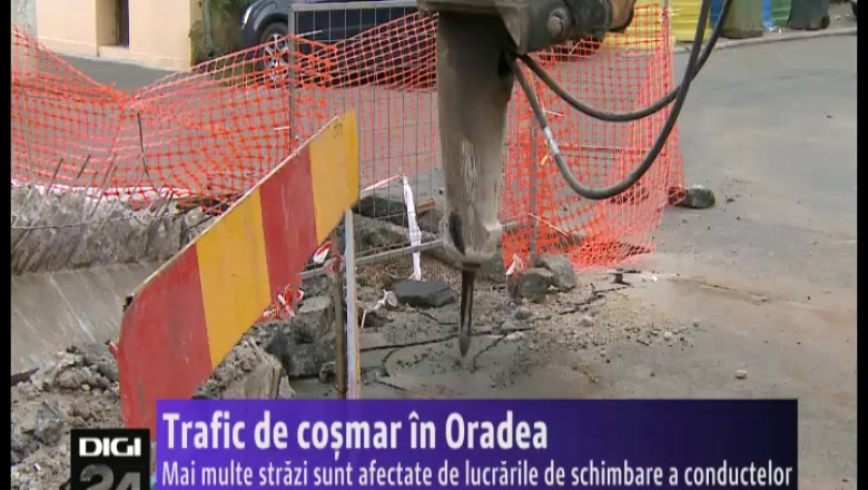 Trafic de cosmar in Oradea. Mai multe strazi sunt afectate de lucrarile de schimbare a conductelor Imagine