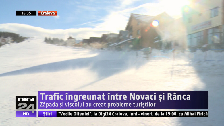 Trafic ingreunat intre Novaci si Ranca Imagine