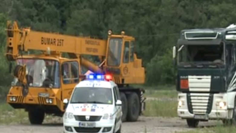 Trafic pe E70 a fost reluat. Drumul fusese blocat de o cisterna rastunrnata Imagine