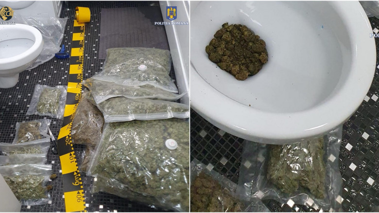 Traficanti prinsi in flagrant. Au aruncat drogurile la WC si o geanta cu 130.000 de euro pe geam Imagine