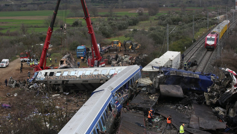 Traficul feroviar din Grecia va fi reluat treptat din 22 martie. Circulatia trenurilor a fost intrerupta dupa accidentul cu 57 de morti Imagine