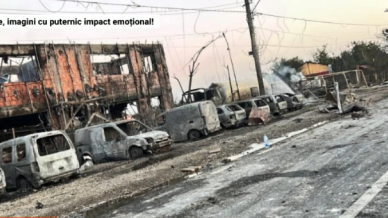Tragedia din Crevedia. Martor: „Nu traim in siguranta. Ne e frica”. Noi imagini cu urmarile exploziilor: case distruse, masini arse Imagine