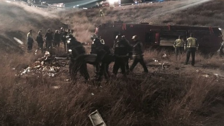 Tragedie rutiera in Spania: 14 oameni au murit, 38 au fost raniti Imagine