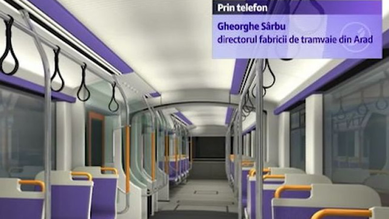 Tramvaiele modernizate, la primavara. Garniturile vor avea culorile alb si violet Imagine