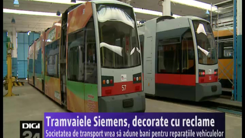 Tramvaiele Siemens, decorate cu reclame. Banii obtinuti vor fi folositi pentru reparatii Imagine
