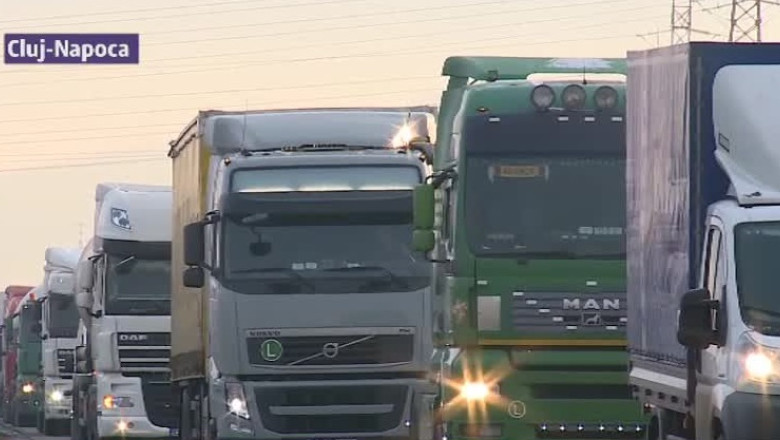 Transportatorii au intrat in greva Imagine