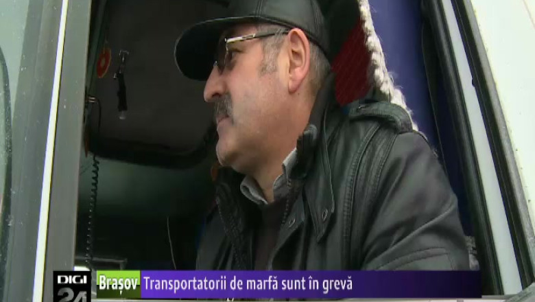 Transportatorii de marfa sunt in greva Imagine
