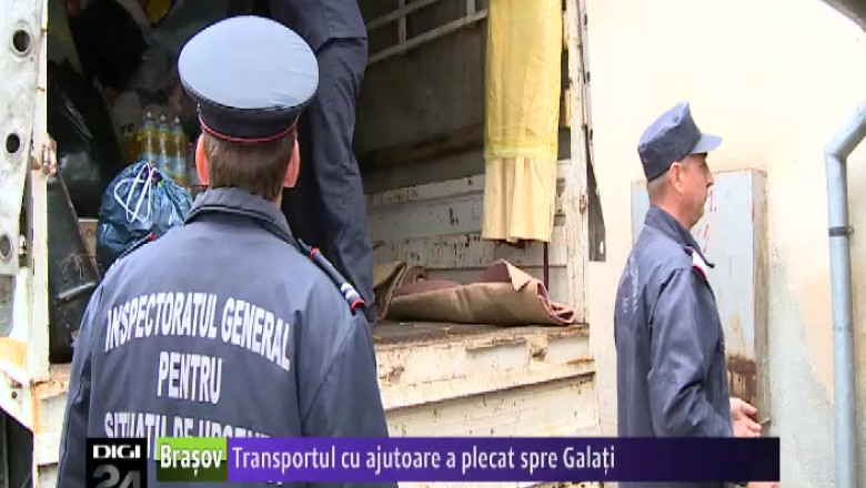 Transportul cu ajutoare din Brasov a plecat spre Galati  Imagine