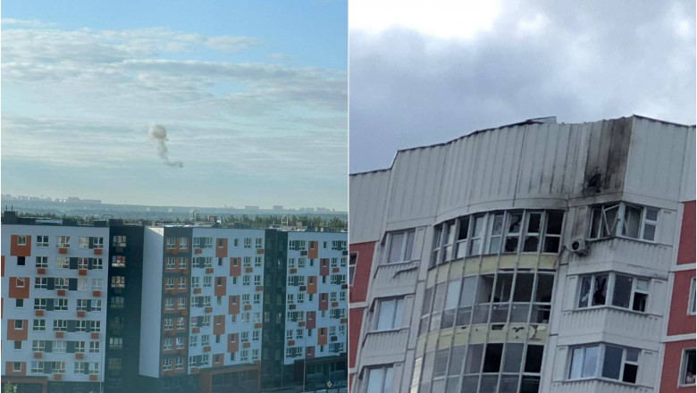 Trei drone au fost doborate intr-o zona unde locuieste Putin. Kremlinul: „Nu exista nicio amenintare la adresa locuitorilor Moscovei” Imagine