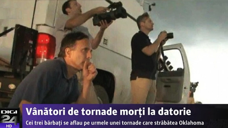 Trei vanatori de tornade au murit in Oklahoma, urmarind un vartej. Doi dintre ei erau tata si fiu Imagine
