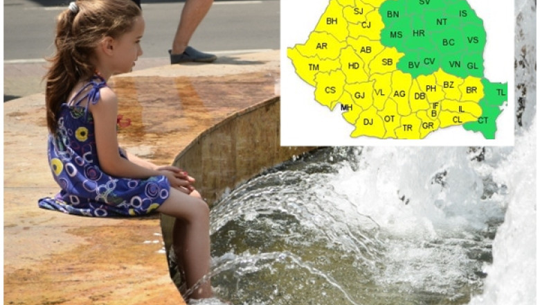 Trei zile de cod galben: in sud-vestul tarii, temperaturile pot urca pana la 39 de grade Imagine