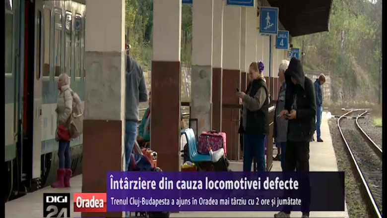 Trenul Cluj-Budapesta a ajuns in Oradea mai tarziu cu 150 de minute din cauza locomotivei defecte Imagine