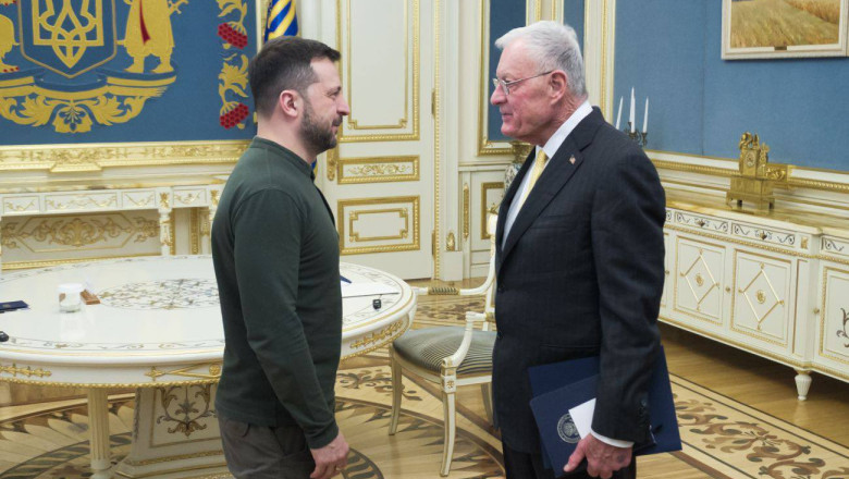 Trimisul special al lui Donald Trump a ajuns la Kiev. Declaratiile lui Zelenski dupa discutia cu generalul american Imagine