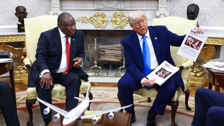 Trump l-a umilit pe presedintele Africii de Sud in Biroul Oval cu un clip video plin de fake news Imagine