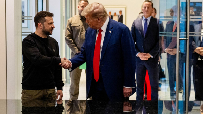 Trump si Zelenski s-au intalnit, in sfarsit. Fostul presedinte american a declarat ca doreste „o intelegere corecta pentru toata lumea” Imagine