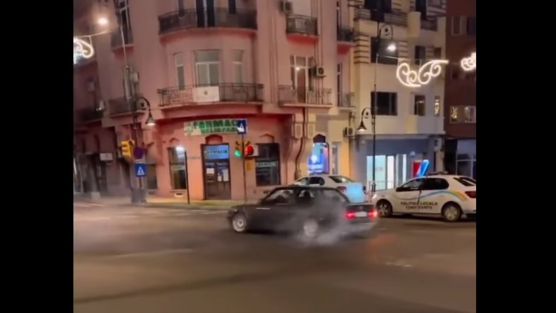 Tupeu in trafic. Un sofer din Constanta a facut drifturi chiar sub nasul politistilor locali Imagine
