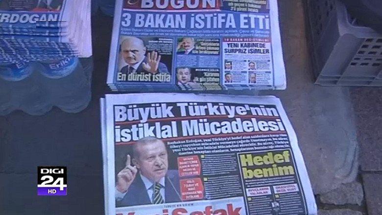 Turcia: Premierul Recep Tayyip Erdogan acuza forte straine ca vor sa destabilizeze tara. Germania: Criza, un test pentru democratia din Turcia Imagine