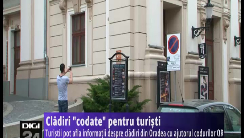  Turistii pot afla informatii despre cladiri din Oradea cu ajutorul codurilor QR lipite pe imobile Imagine